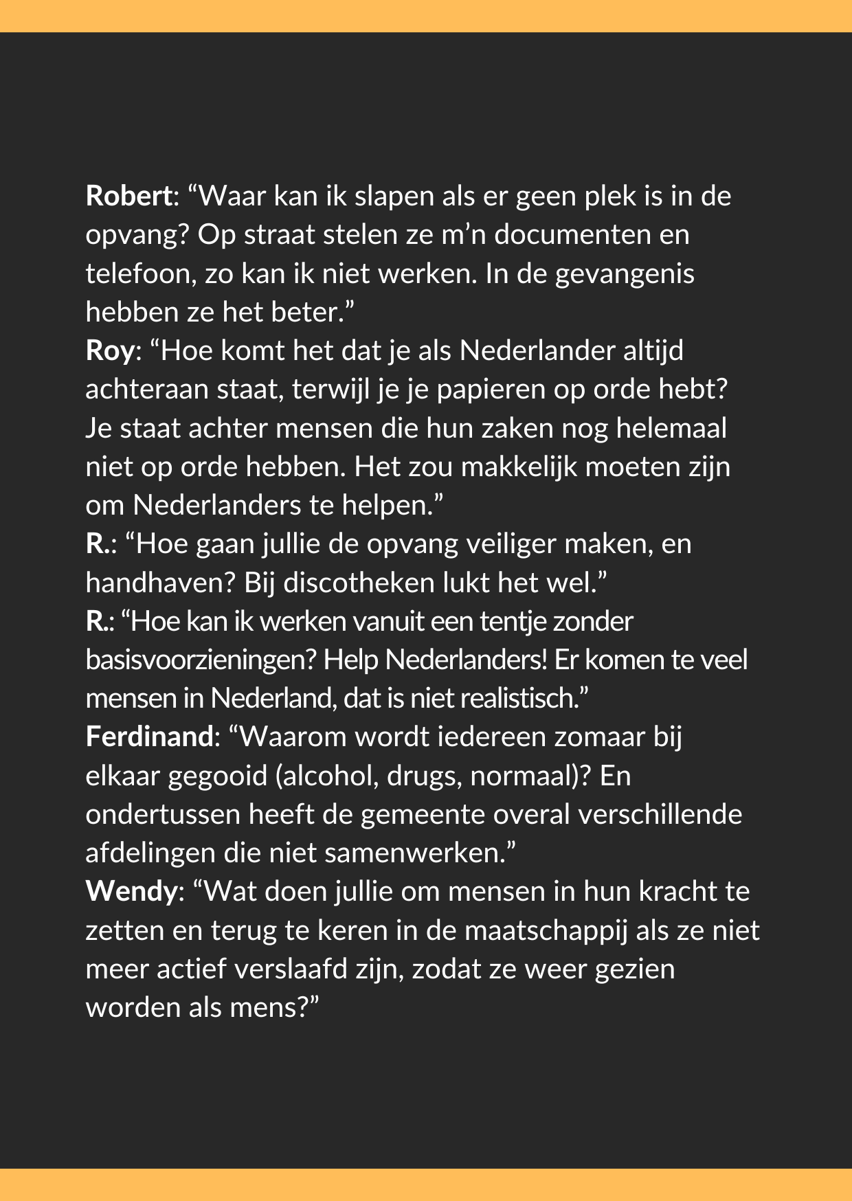 Geen huis, wel een stem - 10