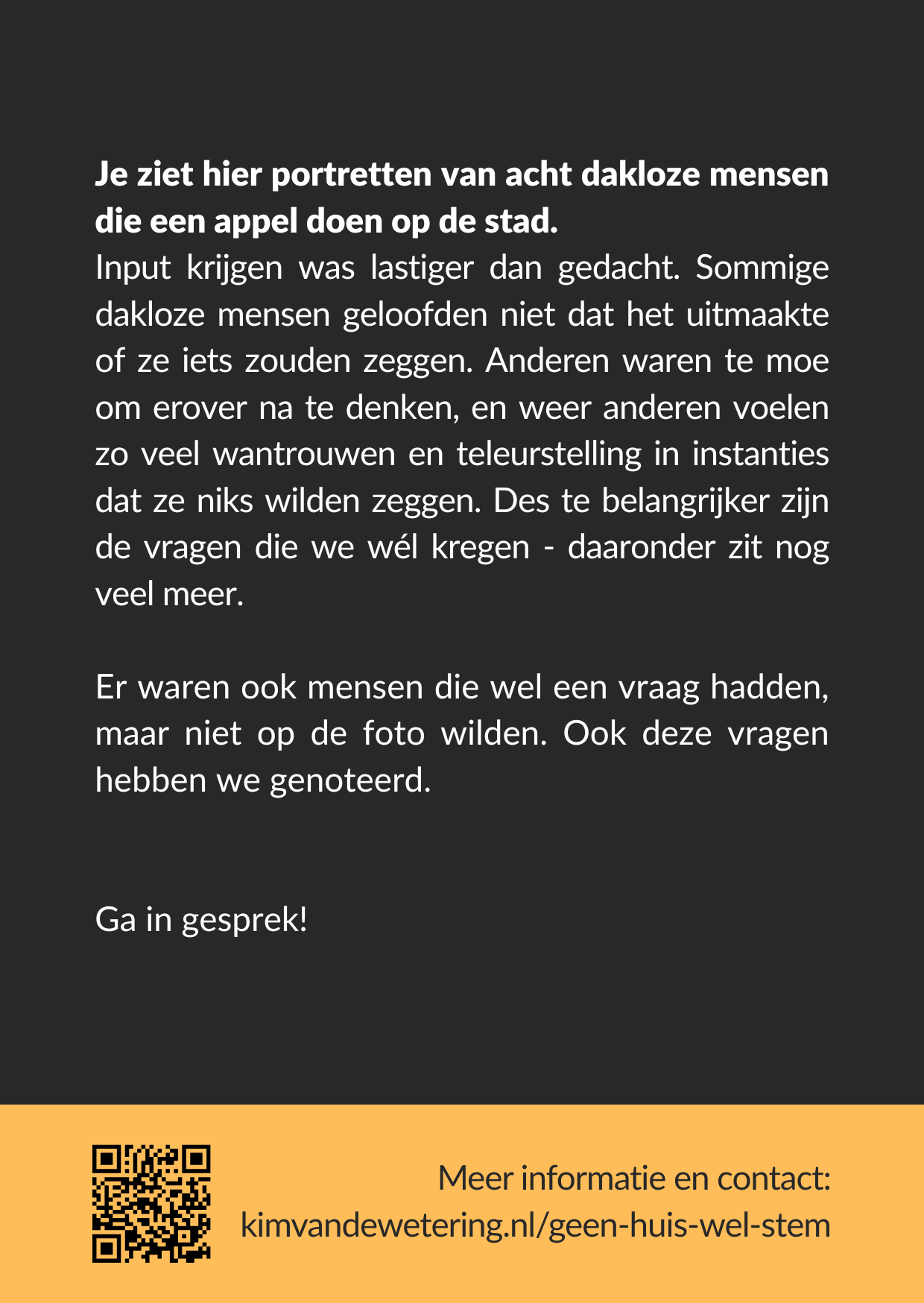 Geen huis, wel een stem - 2